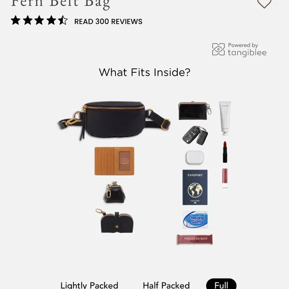 Navy Hobo Fern Leather Belt Bag - Picture 9 of 15